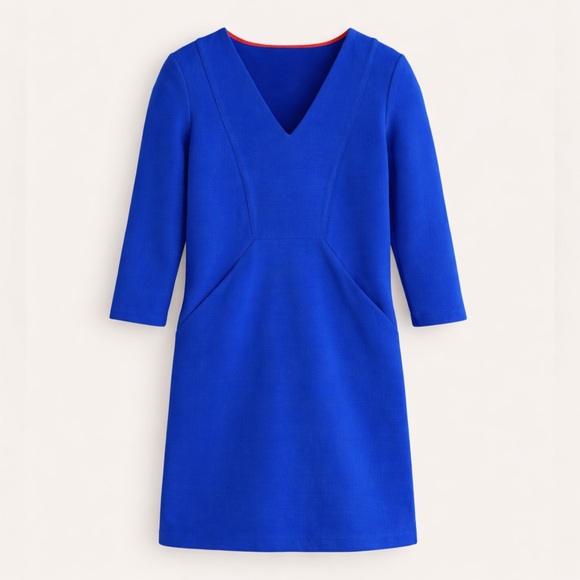 Boden Dresses & Skirts - Boden Bronte Ottoman Dress Cobalt Blue 10P Stretch Knit with Pockets